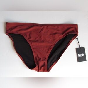 DKNY Women's Standard Mid Rise Full Coverage Bikini Bottom Size XL NWT